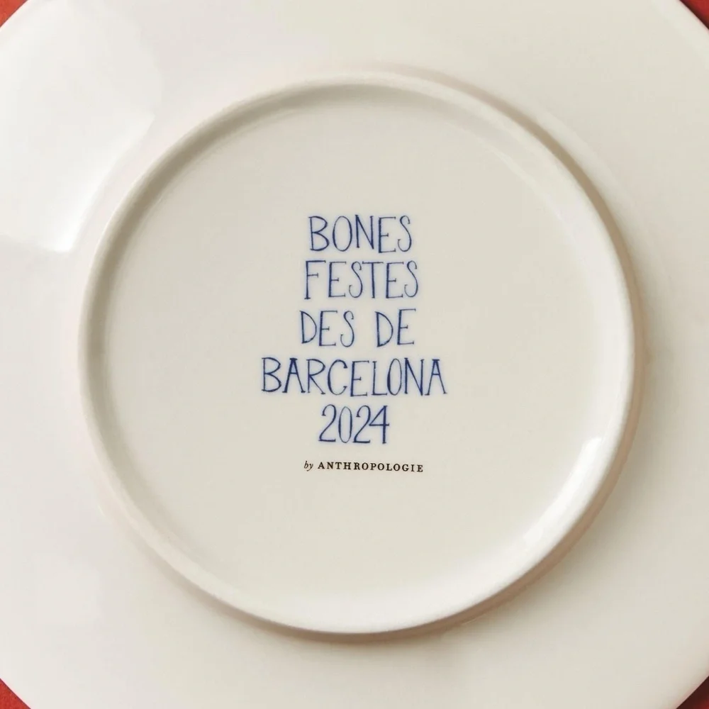 NWT 2024 Anthropologie Holiday in The City Barcelona Dessert Plate